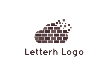 pixelated brick pattern cloud