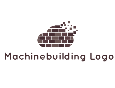 pixelated brick pattern cloud