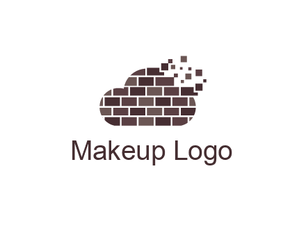 pixelated brick pattern cloud