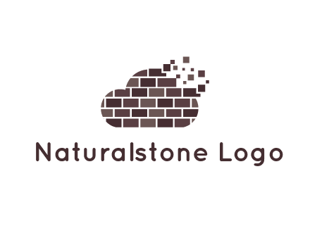 pixelated brick pattern cloud