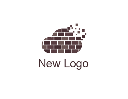 pixelated brick pattern cloud