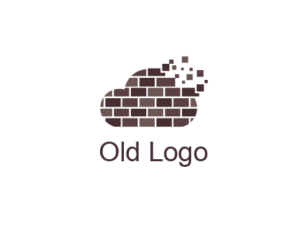pixelated brick pattern cloud