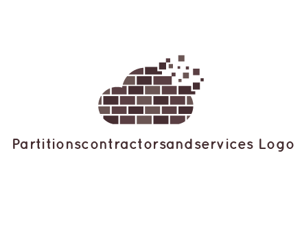 pixelated brick pattern cloud