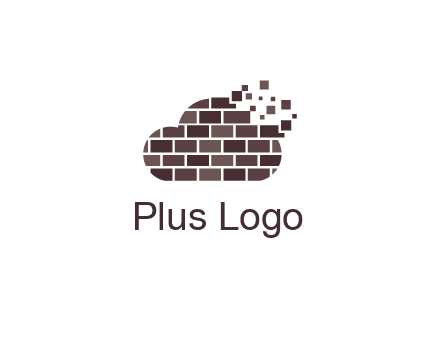 pixelated brick pattern cloud