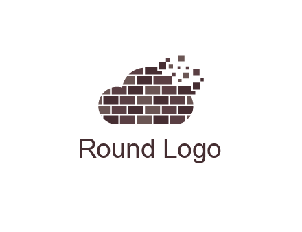 pixelated brick pattern cloud