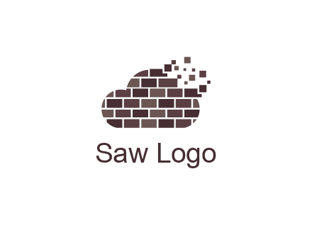 pixelated brick pattern cloud