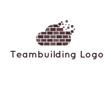 pixelated brick pattern cloud
