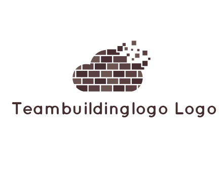 pixelated brick pattern cloud