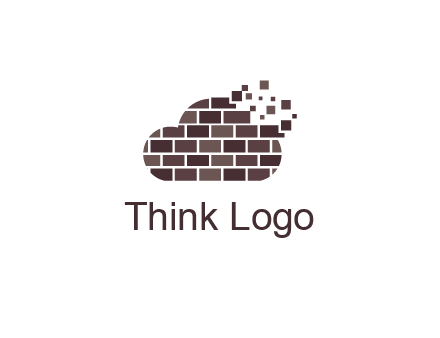 pixelated brick pattern cloud