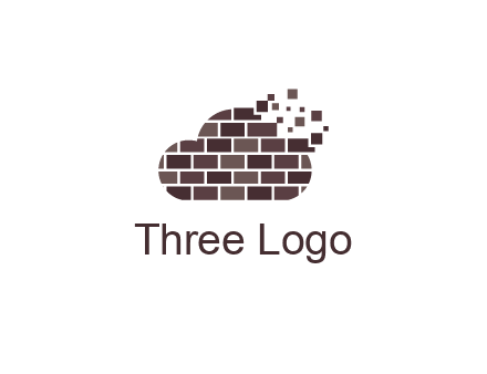 pixelated brick pattern cloud