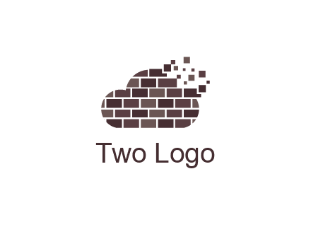 pixelated brick pattern cloud