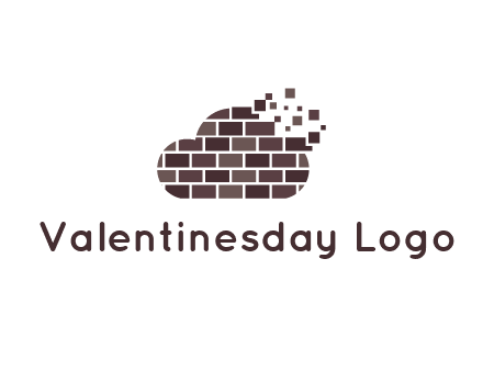 pixelated brick pattern cloud