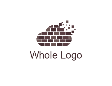 pixelated brick pattern cloud