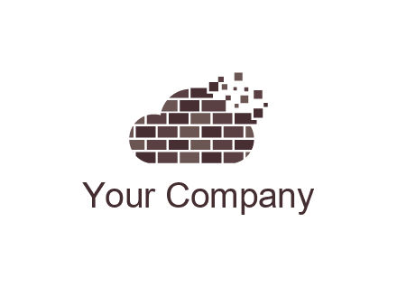 pixelated brick pattern cloud