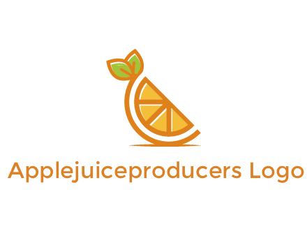 orange slice with leaves