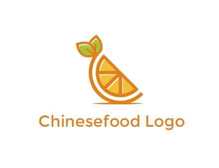 orange slice with leaves