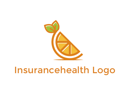 orange slice with leaves