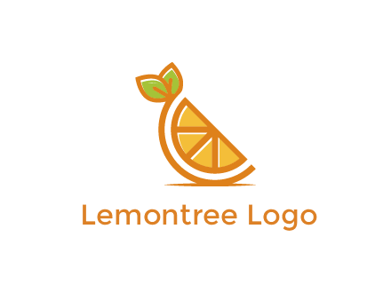 orange slice with leaves