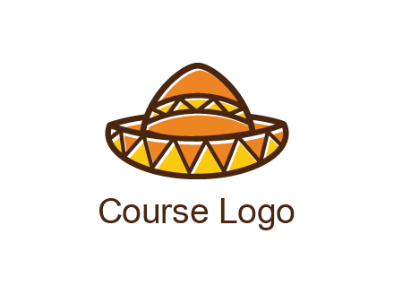 abstract polygonal Mexican hat