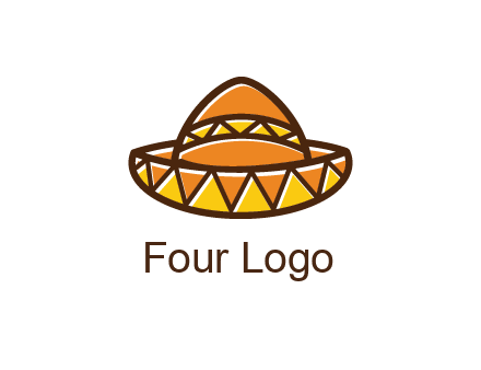 abstract polygonal Mexican hat