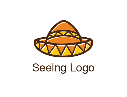 abstract polygonal Mexican hat