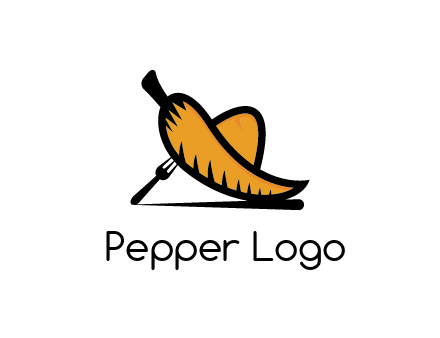 chili forming Mexican hat with fork