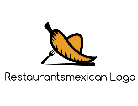 chili forming Mexican hat with fork
