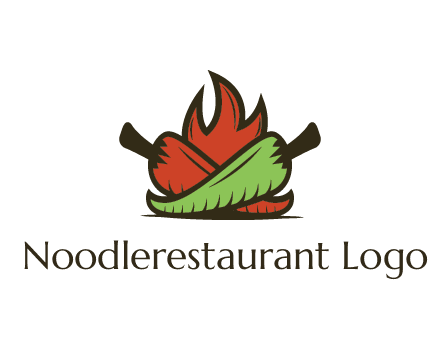 flames behind red and green chili