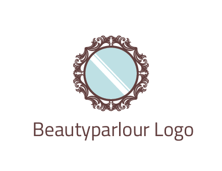 ornamental round mirror frame
