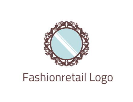 ornamental round mirror frame
