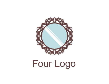 ornamental round mirror frame