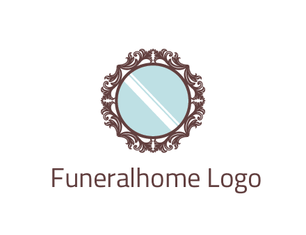 ornamental round mirror frame