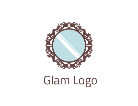 ornamental round mirror frame