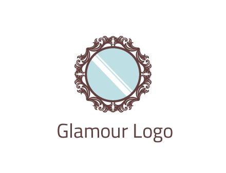 ornamental round mirror frame