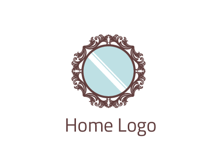 ornamental round mirror frame