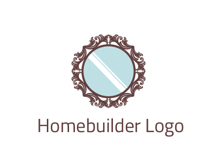 ornamental round mirror frame