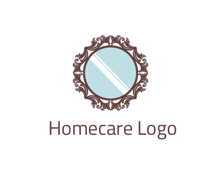 ornamental round mirror frame