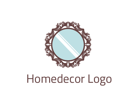 ornamental round mirror frame