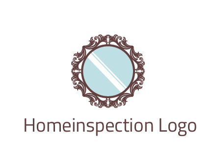 ornamental round mirror frame