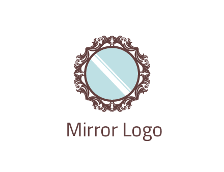 ornamental round mirror frame