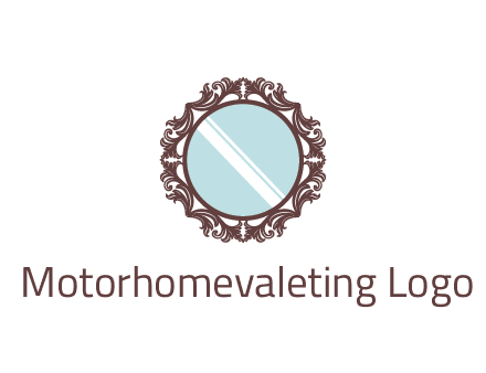 ornamental round mirror frame
