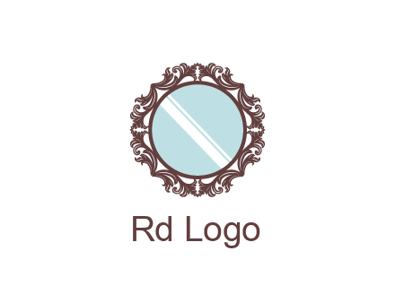 ornamental round mirror frame