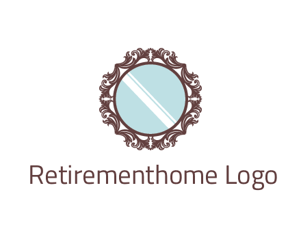 ornamental round mirror frame