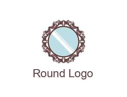ornamental round mirror frame