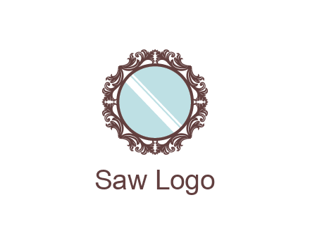 ornamental round mirror frame