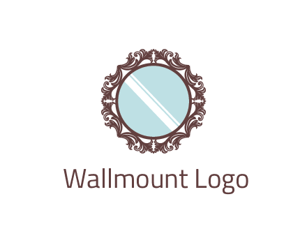 ornamental round mirror frame