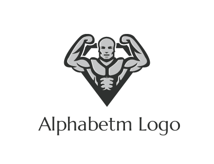 body builder flexing biceps