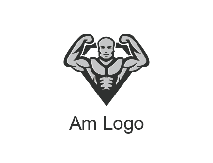 body builder flexing biceps