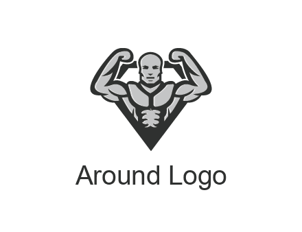 body builder flexing biceps
