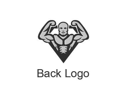body builder flexing biceps